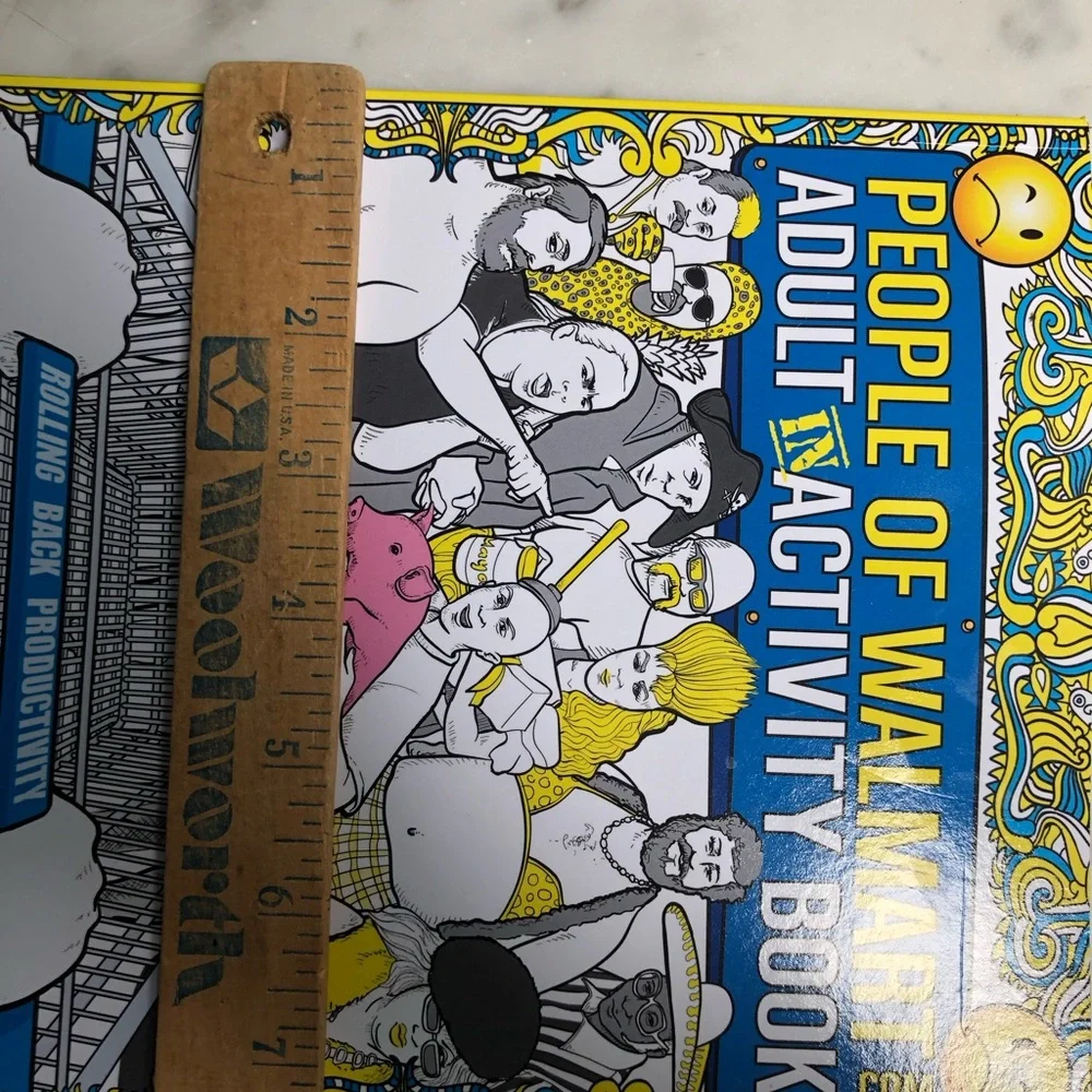 Humorous Adult Coloring Activity book The People of Walmart Rolling Back